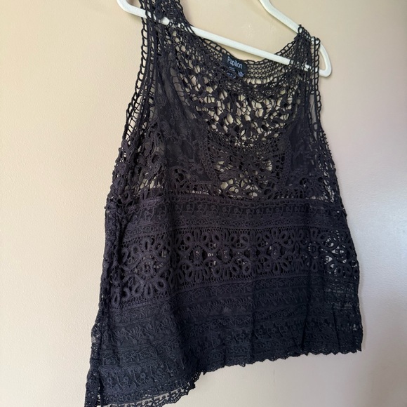 Vtg y2k cotton Lace Crochet Top - Picture 3 of 6